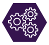 multiple cogs icon