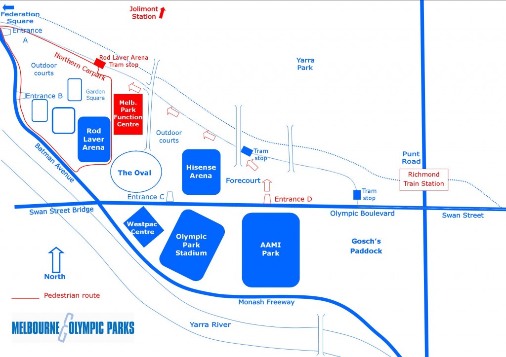 Picture of Melbourne Park Precinct Map